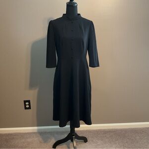 Allegra K Elegant Black Long Sleeve Dress